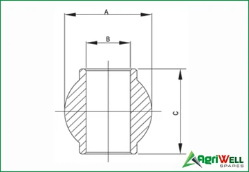 BALL WITH COLLAR BLACK LINE 16MnCr5 (HIGH RUST RESISTANCE)