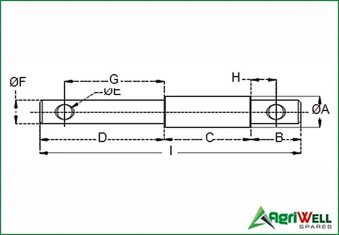 implement mounting pins-double
