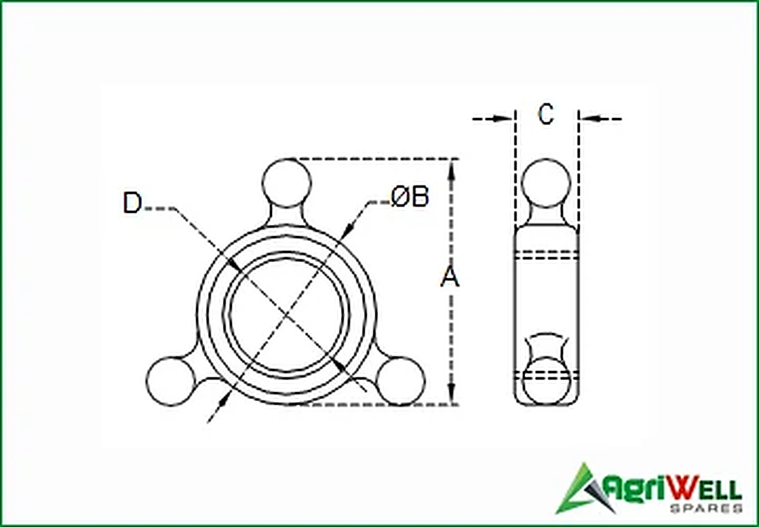 top link locking collar-forged