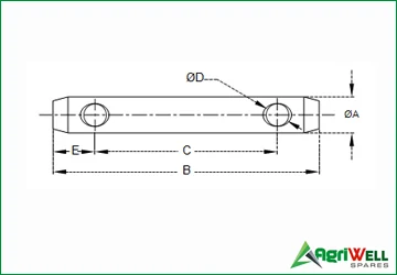 top link pins headless