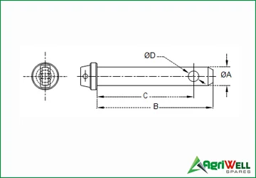 TOP LINK PINS WITH LINCH PIN & CHAIN